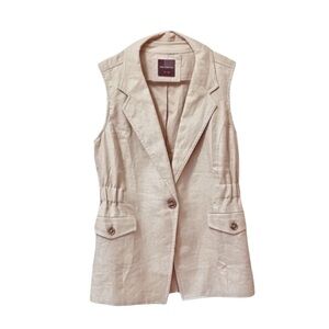 Linen Utility/Safari Vest, The Limited, Sz:Small